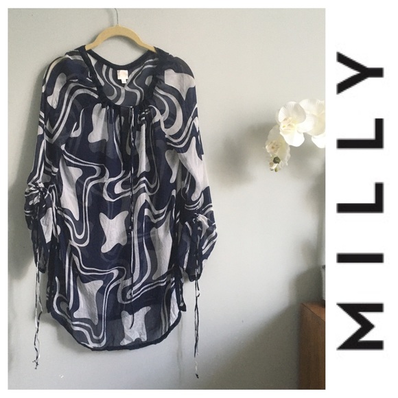 ⛱MILLY Cabana⛱ Silk Coverup Tunic - Picture 11 of 11